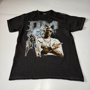 Black Graphic Short-Sleeve Men’s Crew‎ Tee with Front Portrait Print